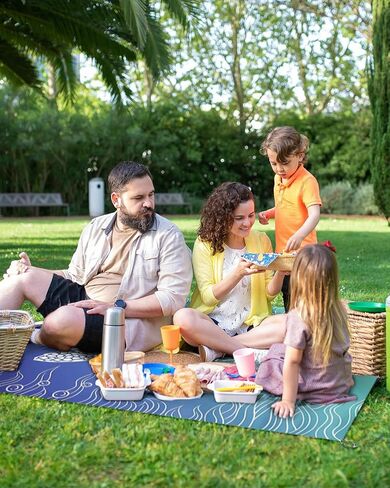 Beach Blanket Waterproof Sandproof Picnic Blankets Extra Large Beach Mat 79" X 83" for 4-6 Adults Oversized Picnic Mat for Outdoor Travel Camping Hiking (Style 1) in Saudi Arabia