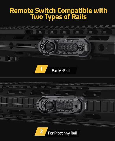 CVLIFE 1900 لومن مصباح يدوي تكتيكي متوافق مع السكك الحديدية Mlok، مجموعة ضوء ليزر بندقية عالية التجويف مع مفتاح التحكم عن بعد للضغط، ضوء تكتيكي قابل لإعادة الشحن لحظي in Kuwait