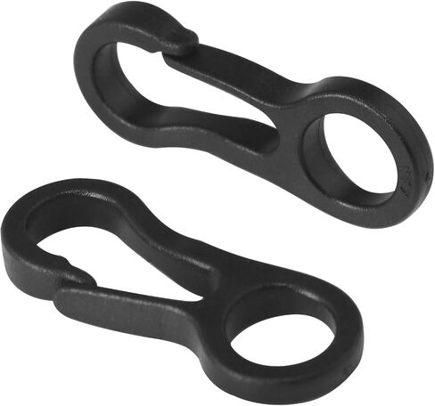 30PCS Tent Accessories Plastic Question Mark 6.6mm Hole Small Hooks with Retaining Plate Bag Glove 8 Shaped Hook Clip for Hanging Sky Window Fabric DIY Materials Tent Rope Fixation in Saudi Arabia