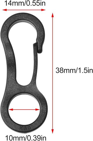 30PCS Tent Accessories Plastic Question Mark 6.6mm Hole Small Hooks with Retaining Plate Bag Glove 8 Shaped Hook Clip for Hanging Sky Window Fabric DIY Materials Tent Rope Fixation in Saudi Arabia