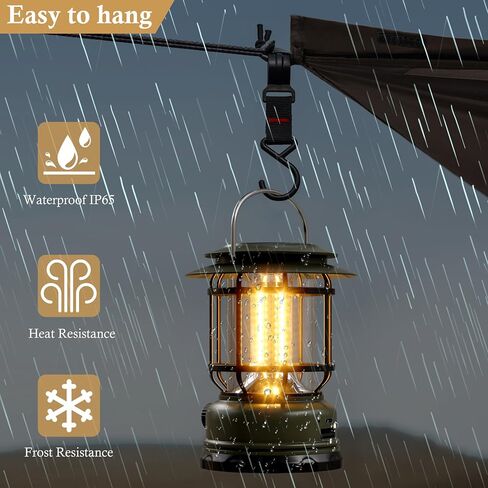 3 Pack Solar Camping Lanterns with Stepless Dimming, Rechargeable Battery LED Lanterns for Power Outages, Outdoor Camping Lights for Camping Garden Yard Hiking Home in Saudi Arabia