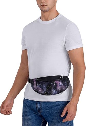 retro abstract 80s 90s colorful geometric shapes animal print Fashion casual fanny pack waist bag men women adjustable belt waist bag for travel hiking cycling running festival carnival in Kuwait
