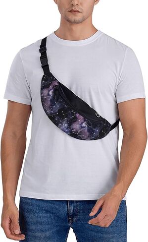retro abstract 80s 90s colorful geometric shapes animal print Fashion casual fanny pack waist bag men women adjustable belt waist bag for travel hiking cycling running festival carnival in Kuwait