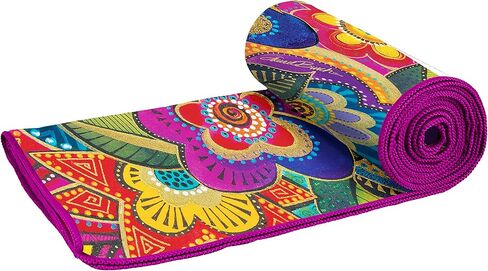 منشفة شاطئ كبيرة الحجم من الألياف الدقيقة - 40 × 63 بوصة، خالية من الرمال، سريعة الجفاف، فائقة النعومة، مثالية للسفر وحمام السباحة واليوجا والتخييم - تتضمن حقيبة سفر برباط متطابقة وزنابق ماء مونيه in Kuwait