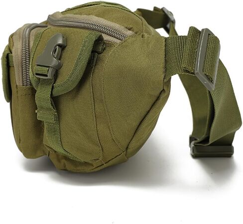 Tactical Waist Pack for Men - 8L Large Capacity Water Resistant Gun Pack for Outdoor Sports Hiking Travel Fishing (Black) in Saudi Arabia
