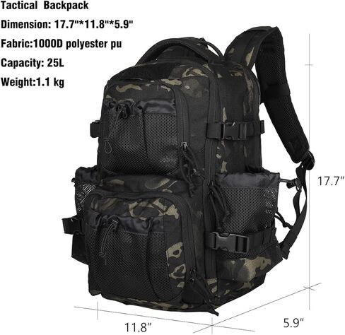 حقائب ظهر YAKEDA العسكرية التكتيكية للمشي لمسافات طويلة / حزمة يومية 3 أيام حقيبة ظهر للكمبيوتر المحمول مع جيوب شبكية (ACU) in Kuwait