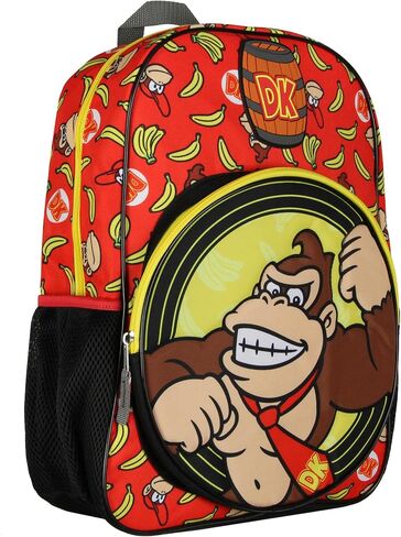 حقيبة ظهر Bioworld Nintendo Donkey Kong حقيبة ظهر Gone Bananas مقاس 16 بوصة لألعاب الفيديو in Saudi Arabia