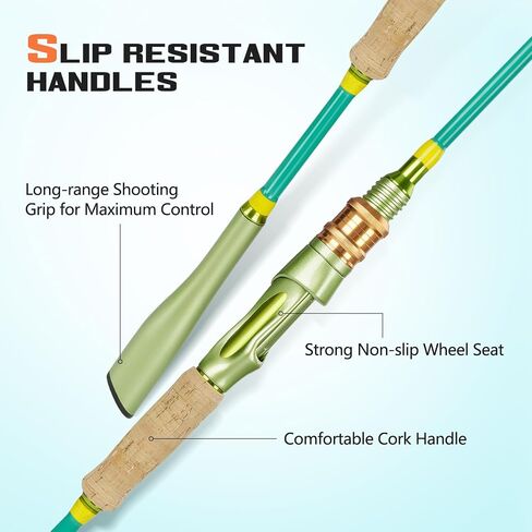 THKFISH Fishing Rod and Reel Combo, 2Pcs Carbon Fiber Spinning Rod Reel Combo Ultralight Fishing Pole with Comfortable Cork Handle,Fast Action,5’9",6’9",7’9" in Saudi Arabia