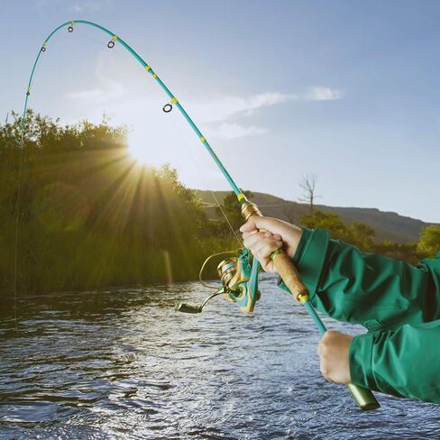 THKFISH Fishing Rod and Reel Combo, 2Pcs Carbon Fiber Spinning Rod Reel Combo Ultralight Fishing Pole with Comfortable Cork Handle,Fast Action,5’9",6’9",7’9" in Saudi Arabia