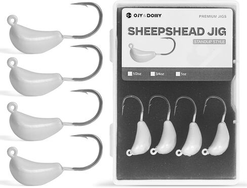 Sheepshead Jigs, Standup Style Jigheads with 4~10PCs, 3X Strengthened Hook Equipped with 1/2 3/4 1oz for Saltwater Fishing in Saudi Arabia