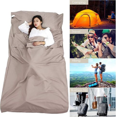 Travel Sleeping Bag Camping Bed Sheet Bag Adult Travel Camping Bag Hotel and Hotel Sleeping Bag Sanitary Clean Light and Easy to Carry in Saudi Arabia