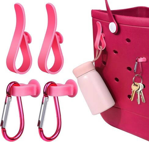AIERSA Hooks Accessories for Bogg Bag Organizer,Bag Hanging Hooks for Charms Key Pouch Earphone Tassel Cup,Insert Attachment Compatible with Bogg Bag All Size (Black) in Kuwait