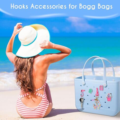 AIERSA Hooks Accessories for Bogg Bag Organizer,Bag Hanging Hooks for Charms Key Pouch Earphone Tassel Cup,Insert Attachment Compatible with Bogg Bag All Size (Black) in Kuwait