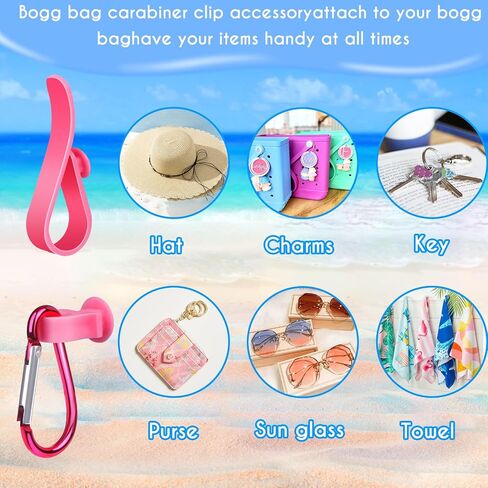 AIERSA Hooks Accessories for Bogg Bag Organizer,Bag Hanging Hooks for Charms Key Pouch Earphone Tassel Cup,Insert Attachment Compatible with Bogg Bag All Size (Black) in Kuwait