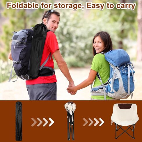 6 Pack Portable Chair Camping Chairs Outdoor Lightweight Folding Camp Chairs Compact Backpacking Chairs with 6 Carry Bag, Supports 330Lbs, Lawn Chair for Beach Travel Hiking, Desert Yellow in Saudi Arabia