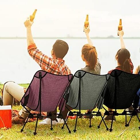 Outdoor Folding Camping Chair,Lightweight Backpacking Chairs,Ultralight Camp Chair for Camping Picnic Travel Fishing Hiking (Grey) in Saudi Arabia