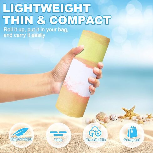 2 Pack Microfiber Oversized Beach Towel Lightweight Thin Sandproof Compact Quick Dry Clearance Towels Extra Large Sand Free Pool Travel Beach Essentials Accessories Women Men Adult Gift Pink Stripe in Saudi Arabia