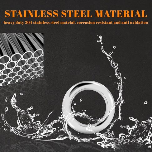 30 قطعة من حلقات الصيد المقسمة، حلقات طُعم الصيد من الفولاذ المقاوم للصدأ، حلقات شديدة التحمل لصيد الأسماك، مجموعة موصلات معدنية صلبة لخطاف الصيد والقفز in Kuwait