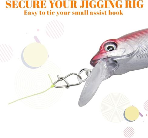 30 قطعة من حلقات الصيد المقسمة، حلقات طُعم الصيد من الفولاذ المقاوم للصدأ، حلقات شديدة التحمل لصيد الأسماك، مجموعة موصلات معدنية صلبة لخطاف الصيد والقفز in Kuwait