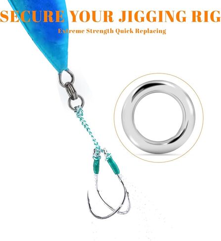 30 قطعة من حلقات الصيد المقسمة، حلقات طُعم الصيد من الفولاذ المقاوم للصدأ، حلقات شديدة التحمل لصيد الأسماك، مجموعة موصلات معدنية صلبة لخطاف الصيد والقفز in Kuwait