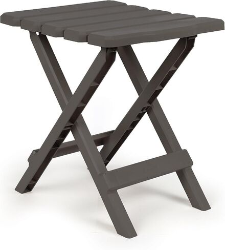 Camco 51881 Adirondack Portable Outdoor Folding Side Table, Perfect for The Beach, Camping, Picnics, Cookouts & More, Weatherproof & Rust Resistant - Charcoal in Saudi Arabia