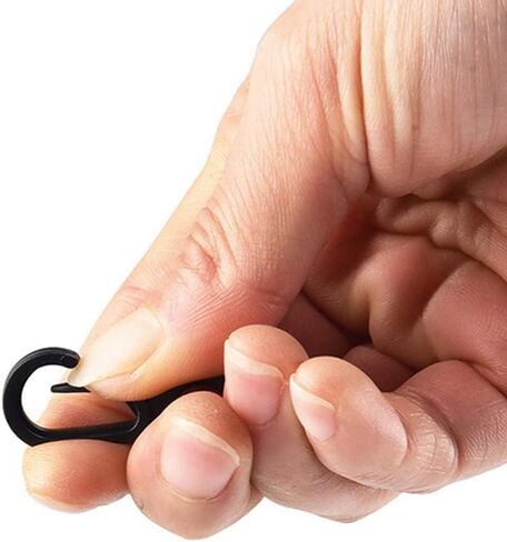10Pcs Black Plastic Snap Clip Hook Camping Carabiner Buckle Multifunction Snap Hook Camping Equipment Tent Buckle Clips Tent Hooks for Lights Hanging to Canopy Outdoor Tent Accessories in Saudi Arabia