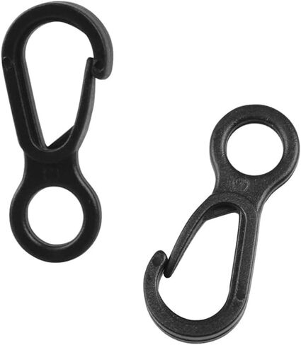 10Pcs Black Plastic Snap Clip Hook Camping Carabiner Buckle Multifunction Snap Hook Camping Equipment Tent Buckle Clips Tent Hooks for Lights Hanging to Canopy Outdoor Tent Accessories in Saudi Arabia