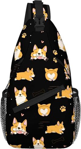 Cartoon Crossbody Sling Backpack, Fun Gifts Ideal Unisex Single Shoulder Bag for Travel, Hiking, Daily Use in Saudi Arabia