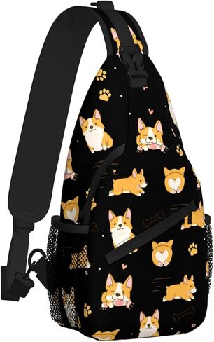 Cartoon Crossbody Sling Backpack, Fun Gifts Ideal Unisex Single Shoulder Bag for Travel, Hiking, Daily Use in Saudi Arabia