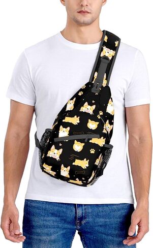 Cartoon Crossbody Sling Backpack, Fun Gifts Ideal Unisex Single Shoulder Bag for Travel, Hiking, Daily Use in Saudi Arabia