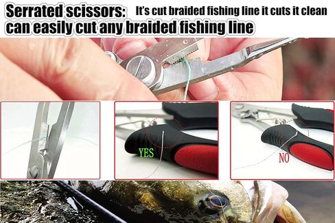 Long Nose Fishing Pliers Stainless Steel Fish Hook Pliers Hook Remover Split Ring Pliers with Lanyard for Freshwater Saltwater in Saudi Arabia