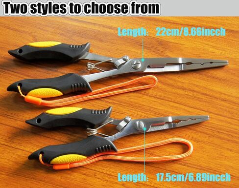 Long Nose Fishing Pliers Stainless Steel Fish Hook Pliers Hook Remover Split Ring Pliers with Lanyard for Freshwater Saltwater in Saudi Arabia