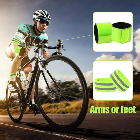 أشرطة عاكسة للمعصم والذراع والكاحل والساق وأشرطة شريطية عاكسة للسلامة في الهواء الطلق، معدات عاكسة عالية الوضوح للجري الليلي وركوب الدراجات والمشي، 4 قطع in Kuwait