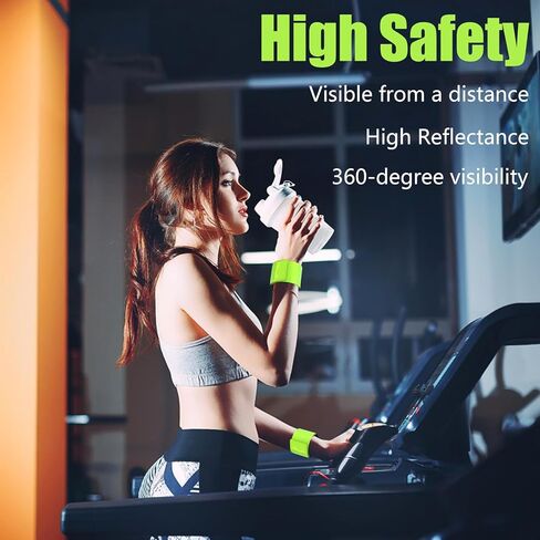 أشرطة عاكسة للمعصم والذراع والكاحل والساق وأشرطة شريطية عاكسة للسلامة في الهواء الطلق، معدات عاكسة عالية الوضوح للجري الليلي وركوب الدراجات والمشي، 4 قطع in Kuwait