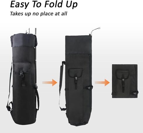 Fishing Rod Bag Storage Bags, Water-resistant Fishing Pole Case Portable Fishing Rod Carrier Case Foldable Fishing Organizer (Blue) in Saudi Arabia