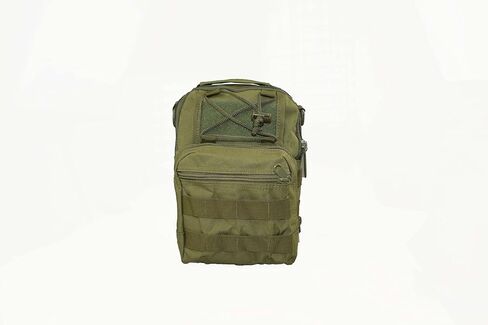 حقيبة ظهر تكتيكية من OKYUK، حزمة حقيبة رياضية عسكرية، حقيبة ظهر بحمالة كتف للحمل اليومي، حقيبة تكتيكية مولي للتخييم والمشي لمسافات طويلة، مع 6 رقع علم وإبزيمين لتسلق الجبال (كاكي) in Kuwait