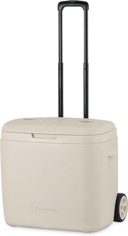 Naturehike 40QT Wheeled Hard Cooler, Insulated Food Safety Ice Chest Box with Telescoping Handle, Portable Ice Retention Cooler for Beach Camping Picnic Fishing Barbecue in Saudi Arabia