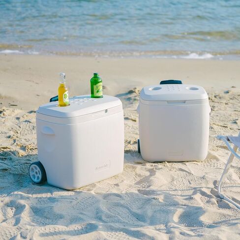 Naturehike 40QT Wheeled Hard Cooler, Insulated Food Safety Ice Chest Box with Telescoping Handle, Portable Ice Retention Cooler for Beach Camping Picnic Fishing Barbecue in Saudi Arabia
