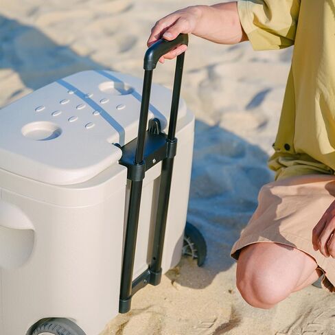 Naturehike 40QT Wheeled Hard Cooler, Insulated Food Safety Ice Chest Box with Telescoping Handle, Portable Ice Retention Cooler for Beach Camping Picnic Fishing Barbecue in Saudi Arabia