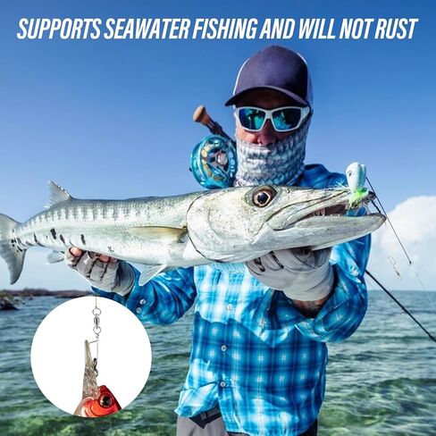 25PCS Fishing Snap Swivels, Ball Bearing Swivels with Stainless Steel Swivels Snaps Connector Corrosion Resistant Fishing Tackle High Strength for Freshwater Saltwater in Saudi Arabia