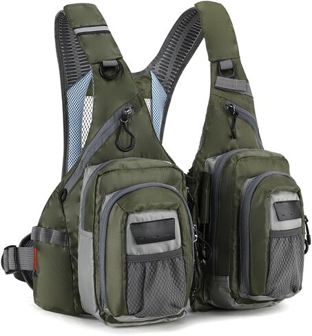 Fishing Vest Fly Fishing Luya Stream Fishing Multi-Pocket Sizes are Adjustable for Both Men and Women in Saudi Arabia