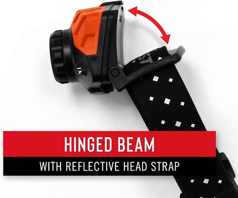 Coast® FL19 365 Lumen Dual Color (White & Red) LED Headlamp, Batteries & Hard Hat Clips Included, Black in Saudi Arabia