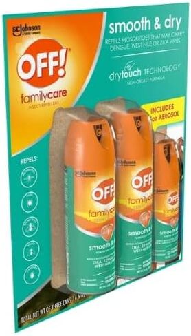 عن! بخاخ طارد للحشرات ناعم وجاف من فاميلي كير، تركيبة مسحوق جاف، رذاذ الحشرات مع حماية طويلة الأمد من البعوض (2) 6 أونصة و(1) 2.5 أونصة in Kuwait