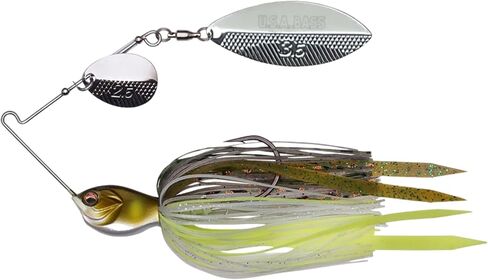 U.S.A BASS TACKLE Apache Attack Spinnerbait Largemouth Smallmouth Spotted Bass Premium Fishing Bait Handtied Skirt Custom Blades Heavy Duty Hook in Saudi Arabia