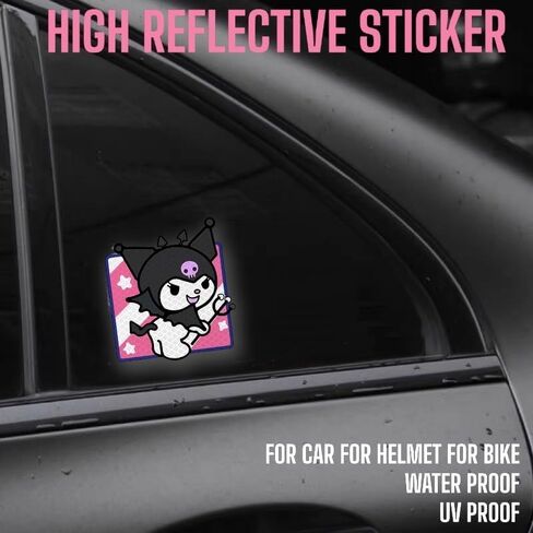 High Reflective Stickers Anime Sticker for Helmet Cute Safety Sticker Reflective Diamond Grade High Visibility Tapes for Night Riding Bike Motorcycle Helmet Waterproof Anime Reflective Decals (Cinna) in Saudi Arabia