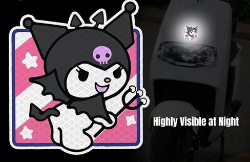 High Reflective Stickers Anime Sticker for Helmet Cute Safety Sticker Reflective Diamond Grade High Visibility Tapes for Night Riding Bike Motorcycle Helmet Waterproof Anime Reflective Decals (Cinna) in Saudi Arabia