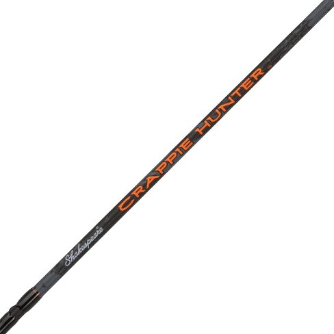 Shakespeare® Crappie Hunter® مجموعة قضيب وبكرة دوارة مقاس 12 بوصة، حجم 25 بكرة ^ 2 أنبوبي من الألياف الزجاجية الفارغة، 10 أدلة من الفولاذ المقاوم للصدأ in Saudi Arabia