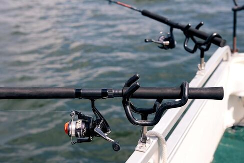 Shakespeare® Crappie Hunter® مجموعة قضيب وبكرة دوارة مقاس 12 بوصة، حجم 25 بكرة ^ 2 أنبوبي من الألياف الزجاجية الفارغة، 10 أدلة من الفولاذ المقاوم للصدأ in Saudi Arabia