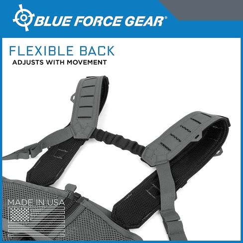 جهاز الصدر Blue Force Gear ذو السرعات العشرة SR25 - رمادي ذئب - سترة MOLLE، حزمة الصدر، من الدرجة العسكرية - جوانب 2 × 5 بوصات، وأكياس ماج 1 × 6 بوصات in Kuwait