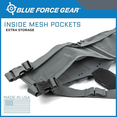 جهاز الصدر Blue Force Gear ذو السرعات العشرة SR25 - رمادي ذئب - سترة MOLLE، حزمة الصدر، من الدرجة العسكرية - جوانب 2 × 5 بوصات، وأكياس ماج 1 × 6 بوصات in Kuwait